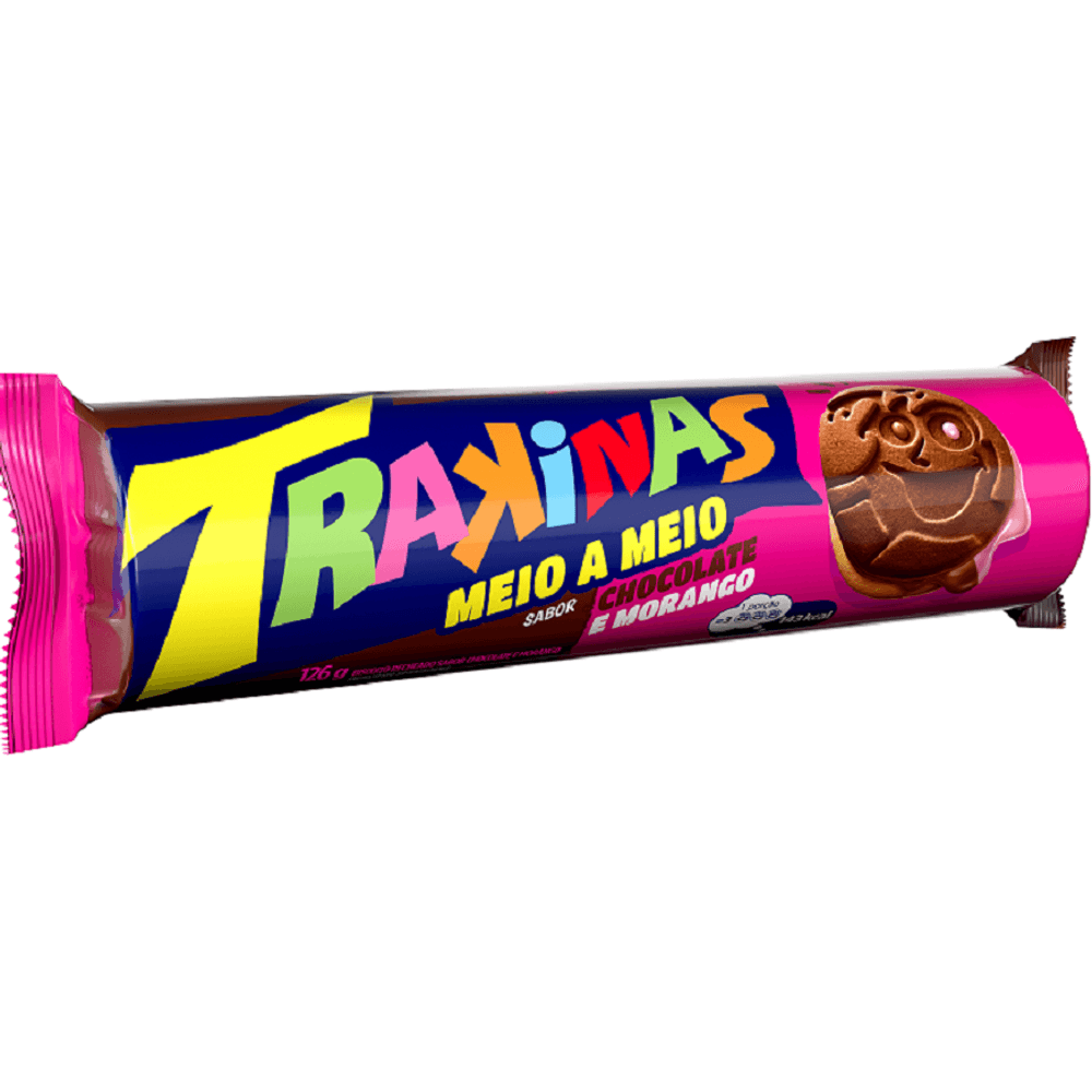 BISCOITO RECHEADO TRAKINAS CHOC+MOR 126G