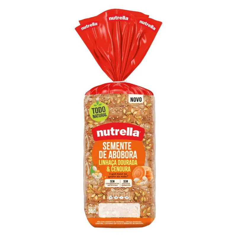 PAO ABOBORA E LINHACA NUTRELLA 350G