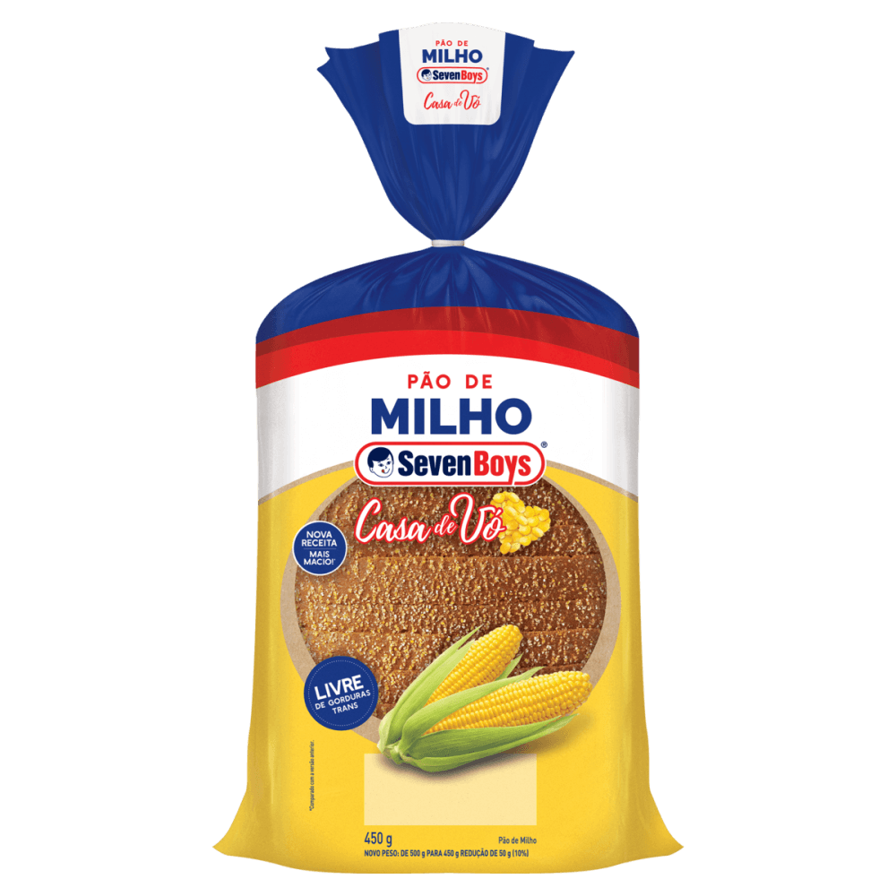 PAO DE MILHO SEVENBOYS 450G