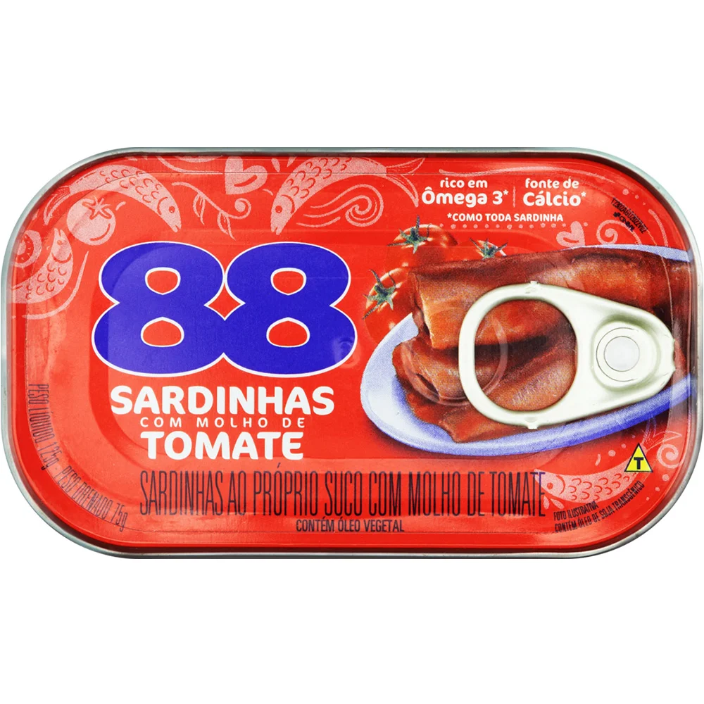 SARDINHA 88 TOMATE 125G
