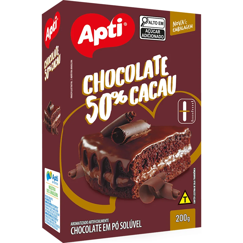 CHOCOLATE PO 50 CACAU APTI 200G