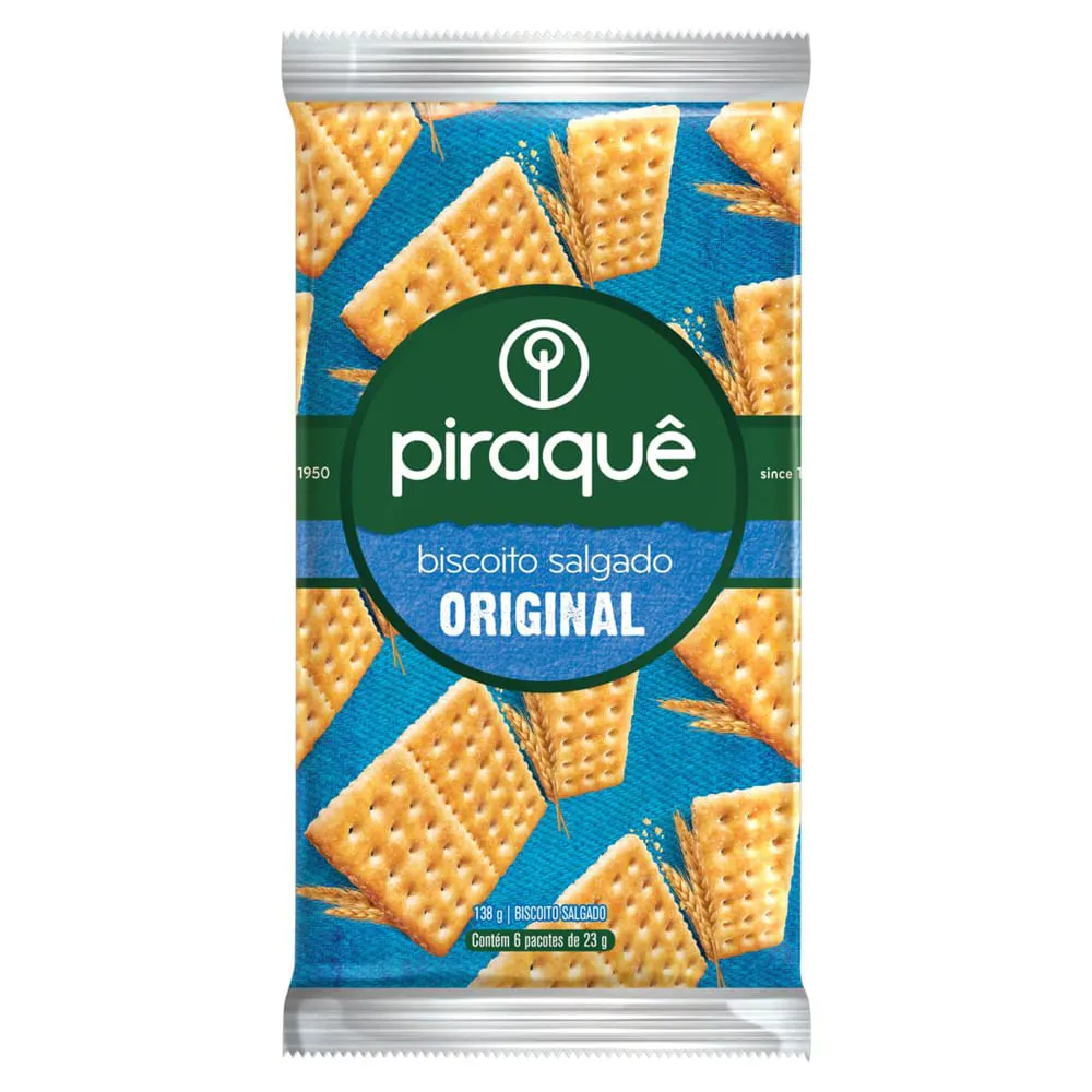 BISCOITO PIRAQUE SALGADO 138G