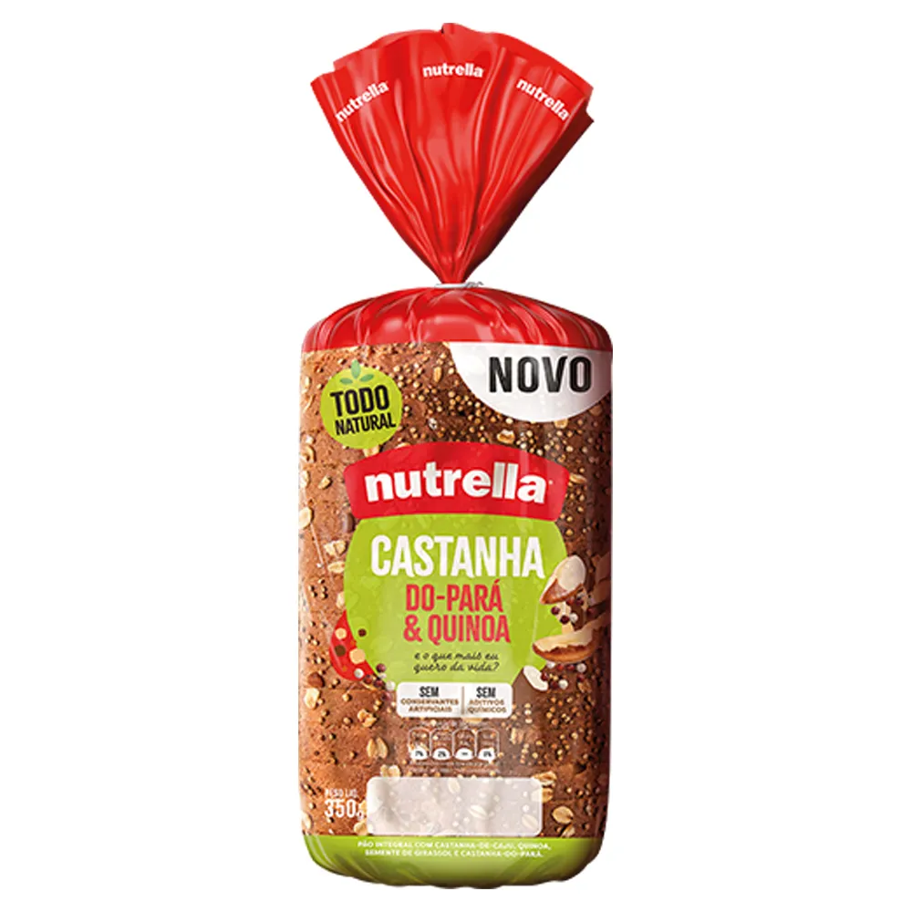 PAO CASTANHA DO PARA E QUINOA NUTRELLA 350G