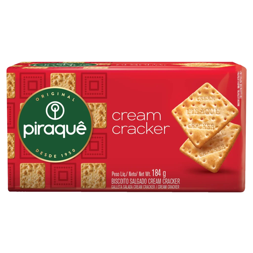 BISCOITO PIRAQUE CREAM CRACKER 184G