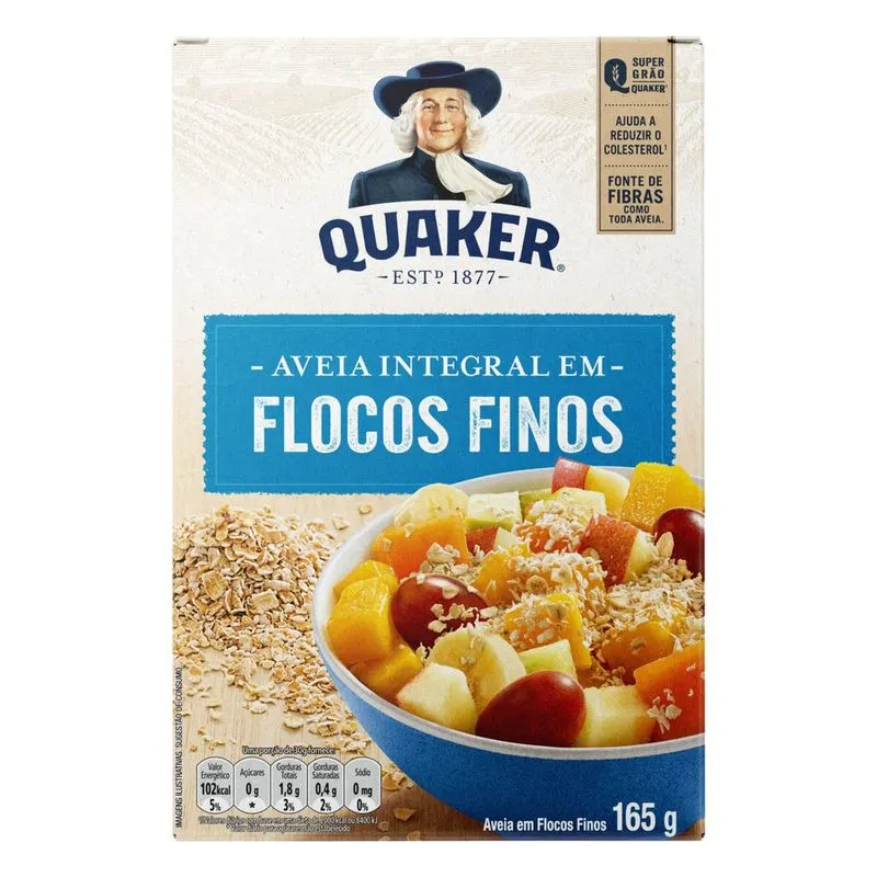 AVEIA FLOCOS FINOS QUAKER 165G