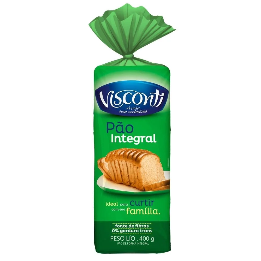 PAO DE FORMA INTEGRAL 400G VISCONTI