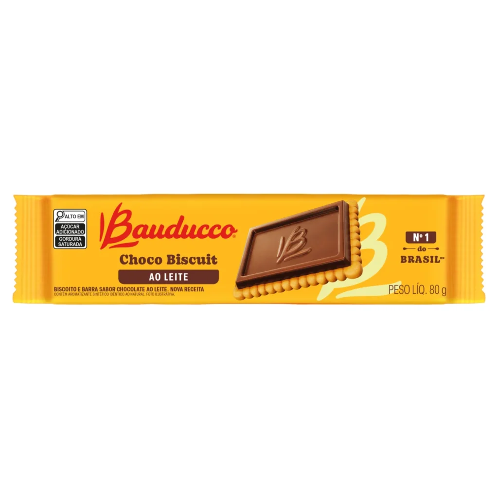 BISCOITO CHOCOBISCUIT AO LEITE BAUDUCCO 80G