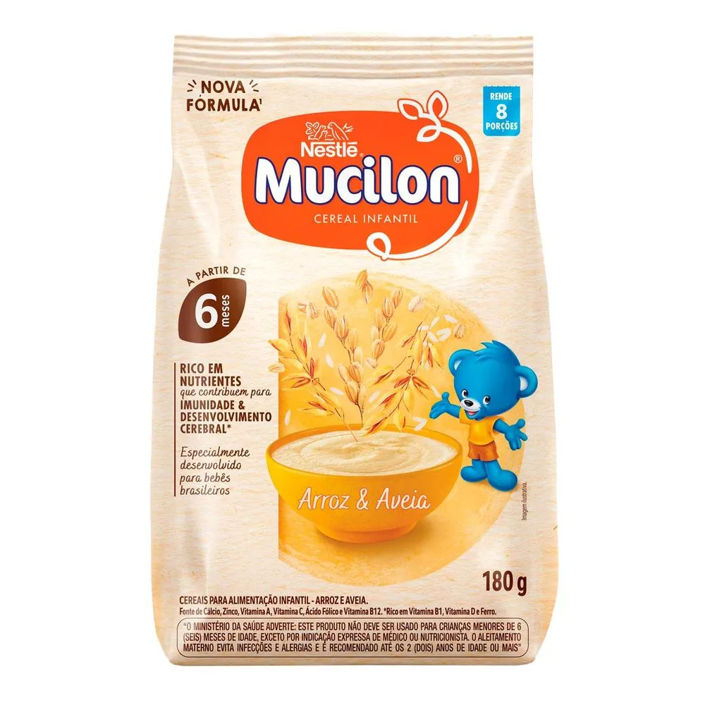 MUCILON ARROZ C AVEIA 180G