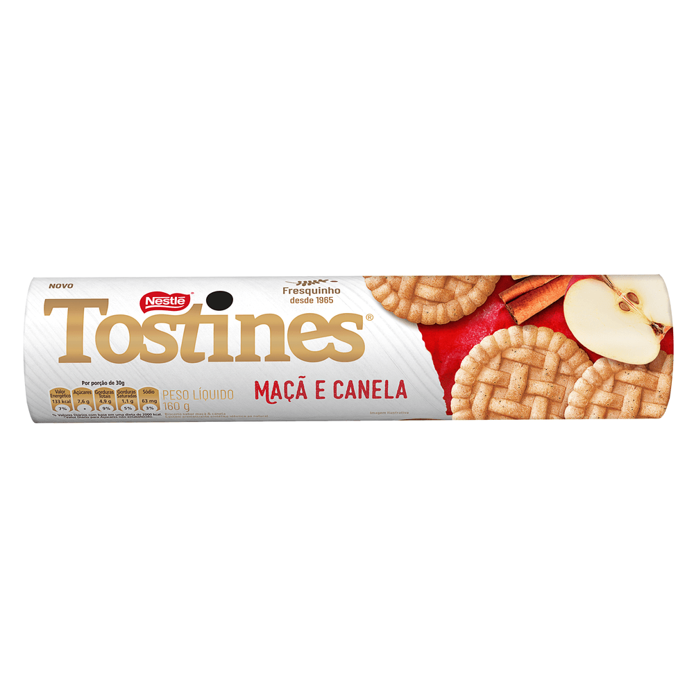 BISCOITO TOSTINES MACA&CANELA 160G