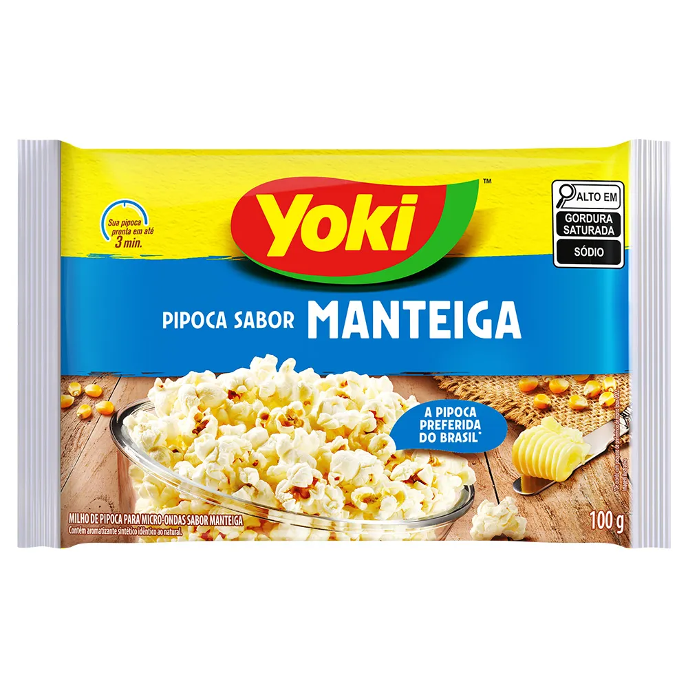 PIPOCA MICRO MANTEIGA YOKI 100G