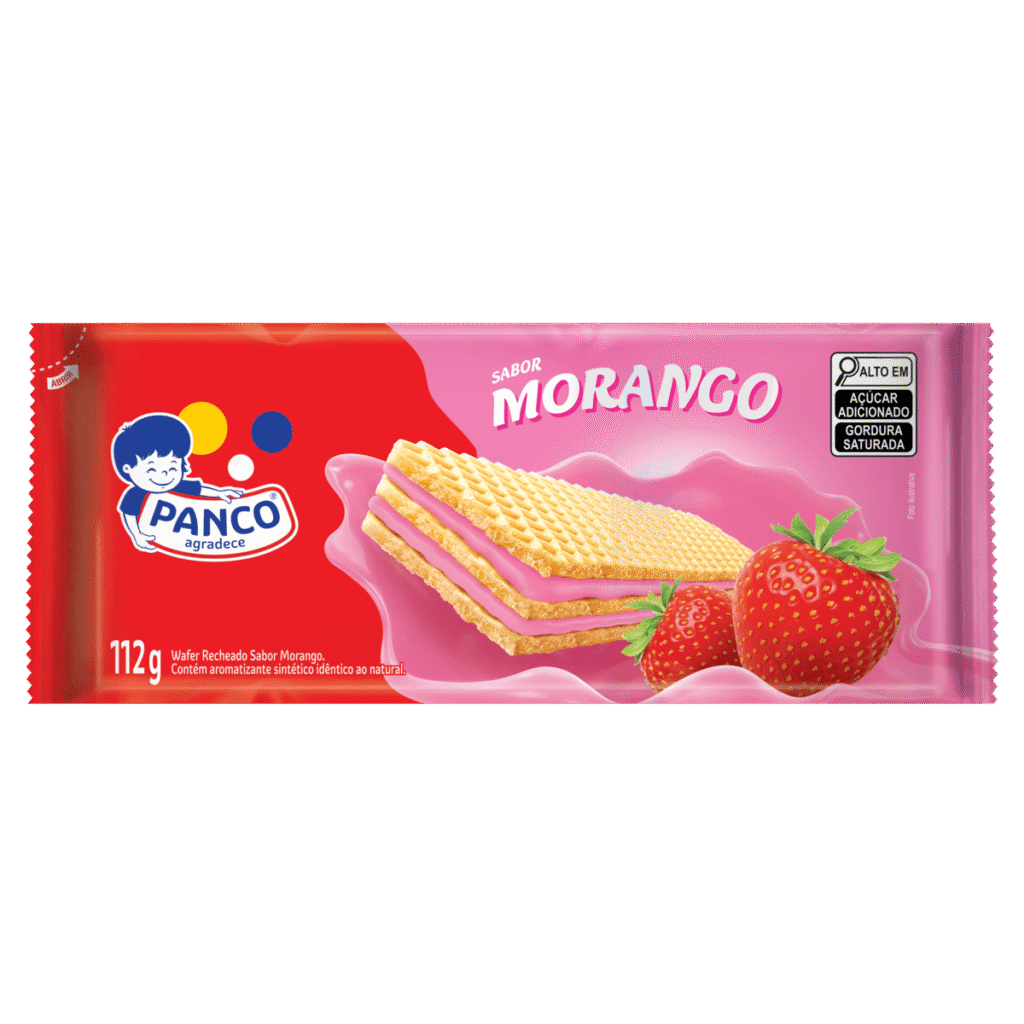 BISCOITO WAFER PANCO MORANGO 112G