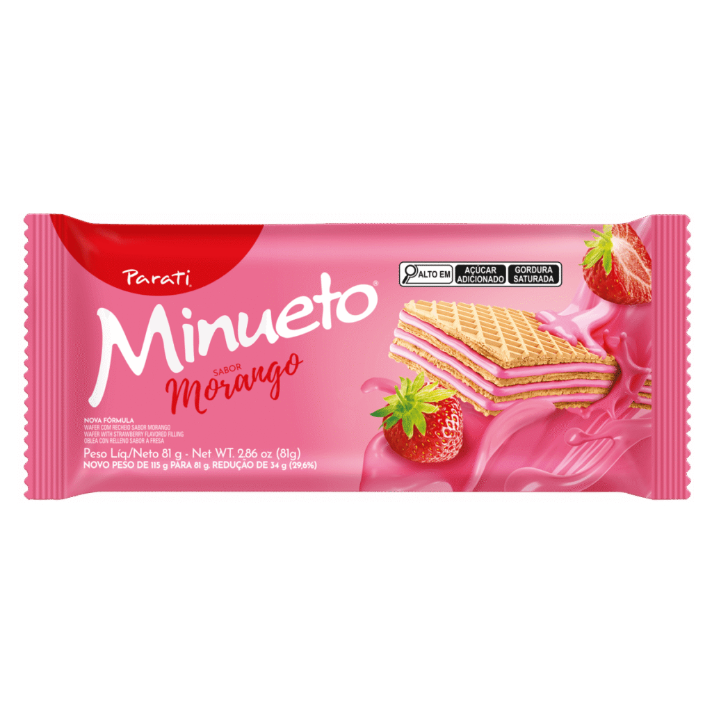 WAFER MINUETO MORANGO 81G