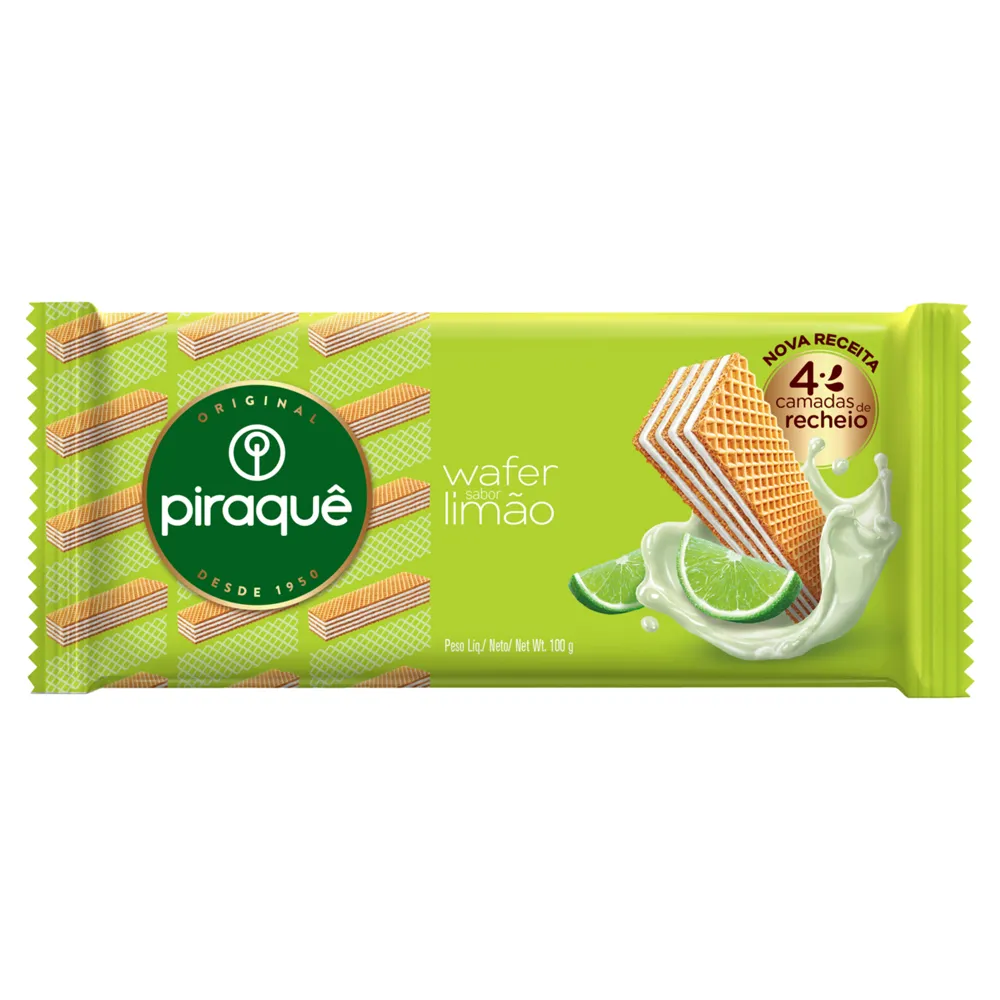 BISCOITO WAFER LIM PIRAQUE 100G