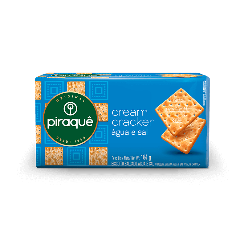 BISCOITO AGUA E SAL PIRAQUE 184G