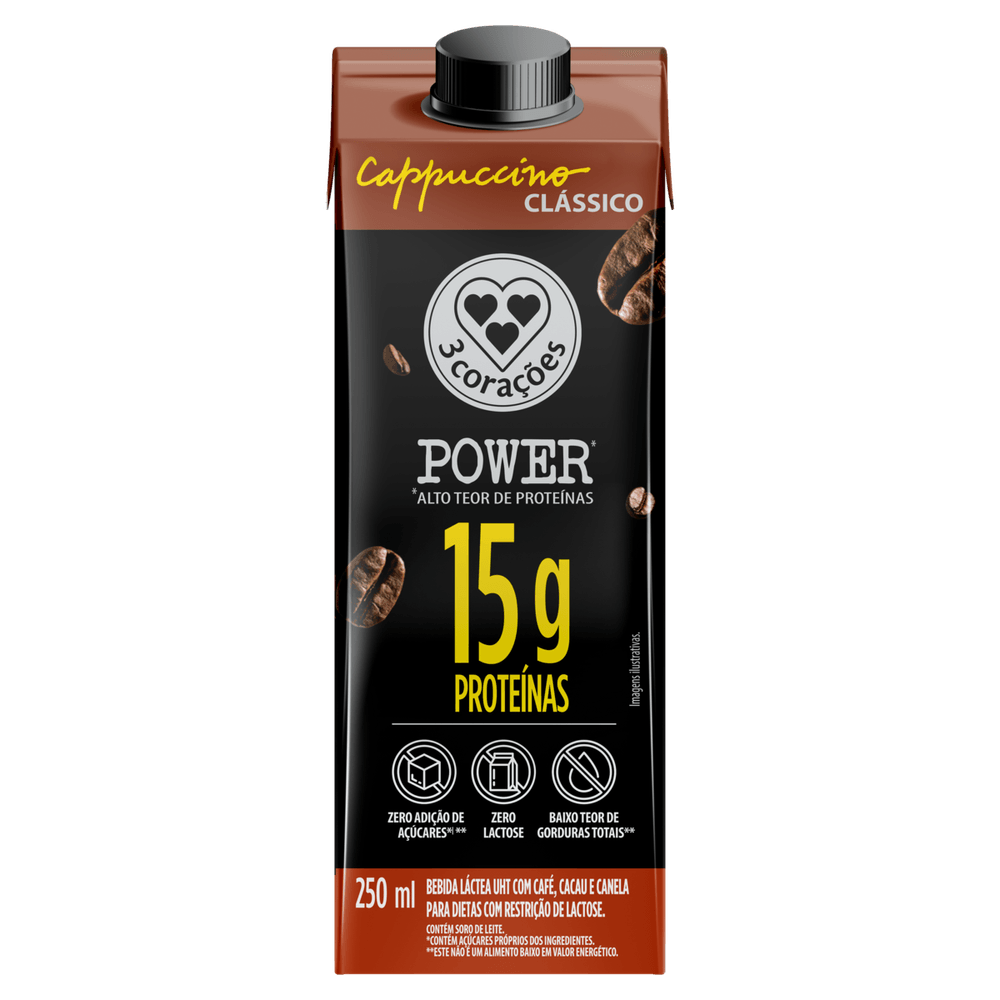 CAPPUCCINO POWER 3COR DOCE DE LEITE 250ML