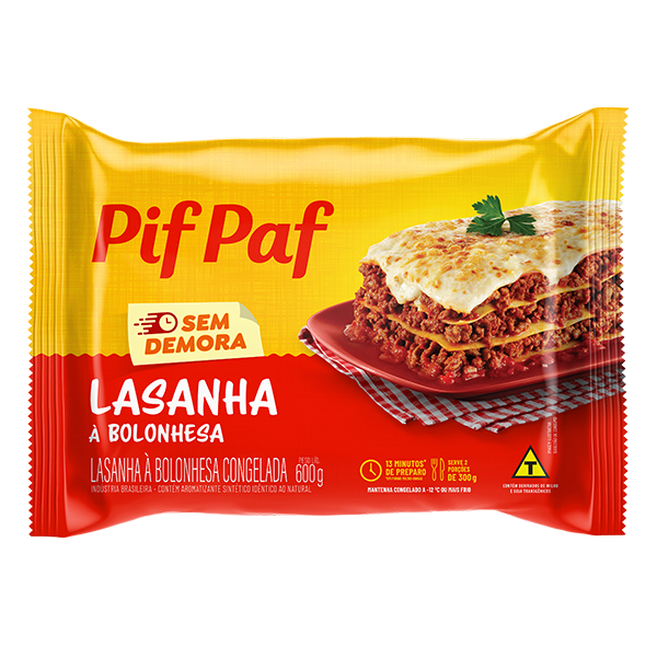 LASANHA A BOLONHESA PIF PAF 600G