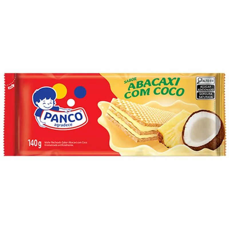 BISCOITO WAFER PANCO ABAC/COCO 140G