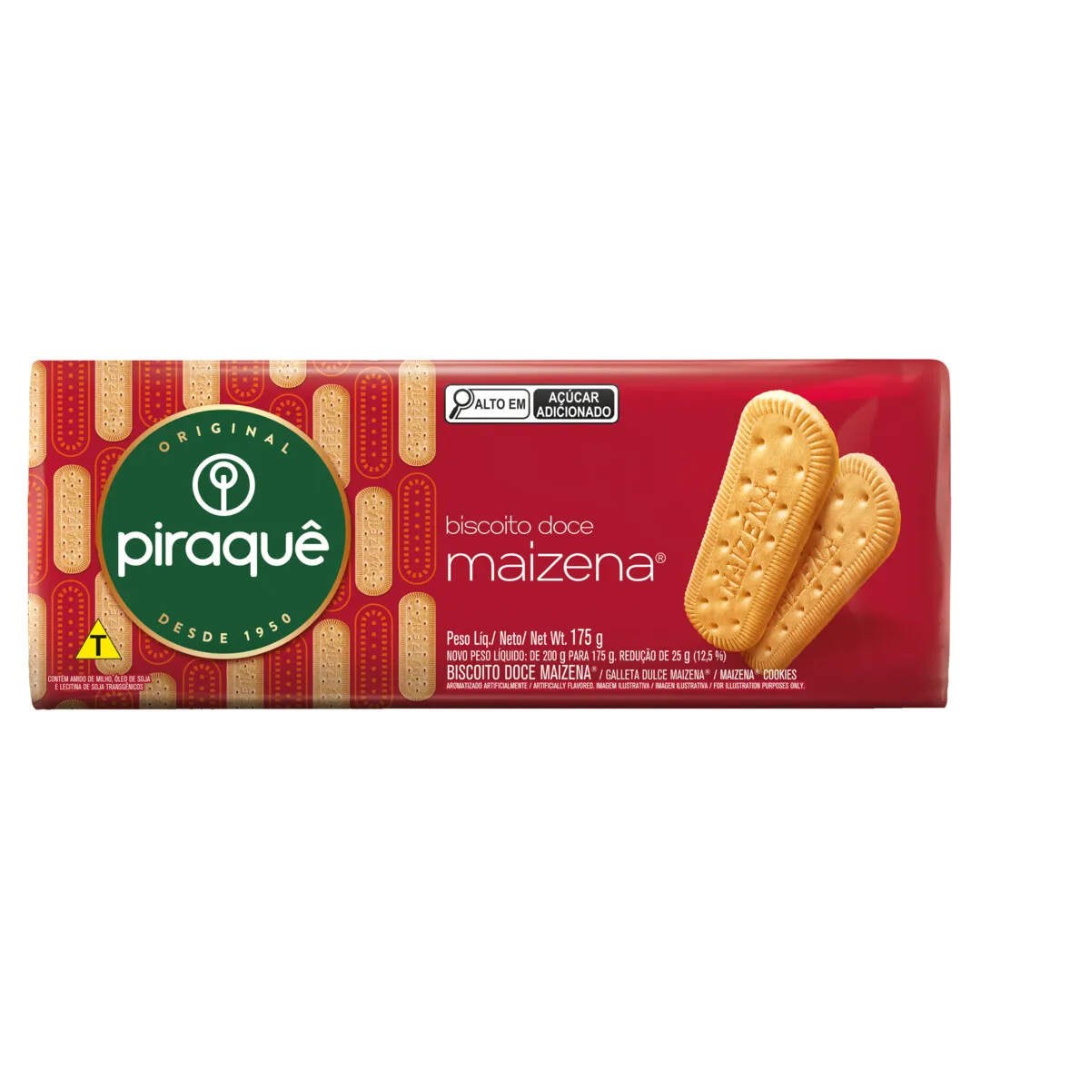 BISCOITO MAIZENA PIRAQUE 175G