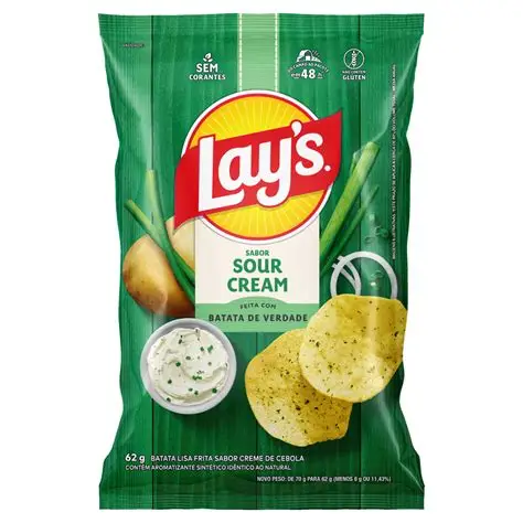 LAYS SOUR CREAM 62G NV