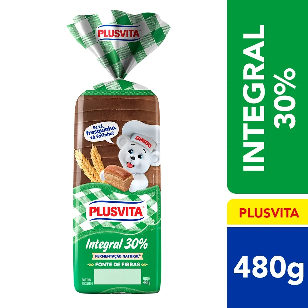 PAO INTEGRAL PLUSVITA 30% 480G