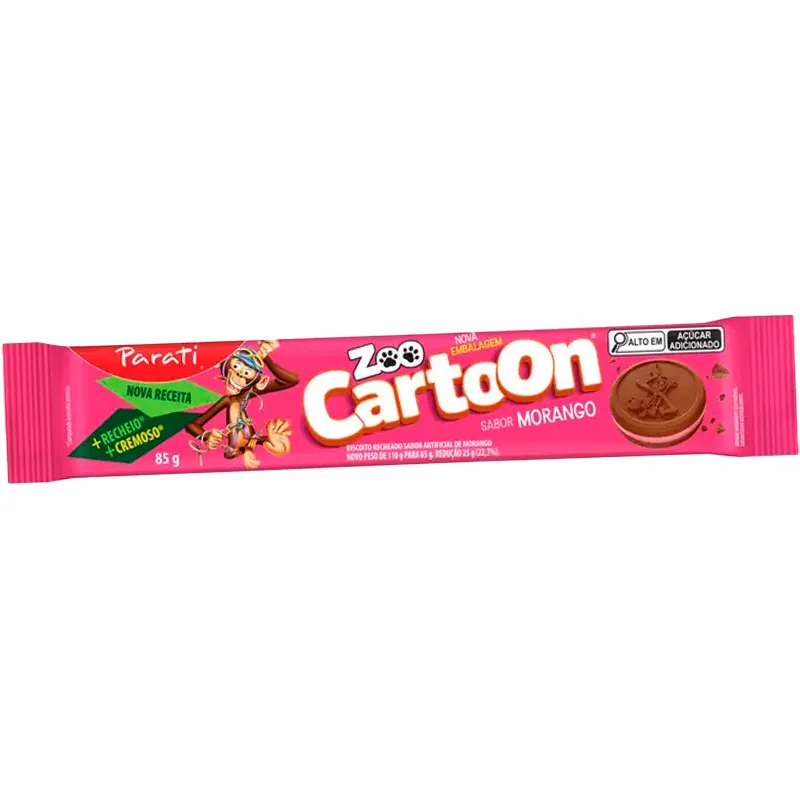 BISCOITO RECHEADO ZOO CARTOON MOR 85G
