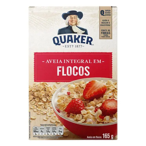 AVEIA QUAKER EM FLOCOS 165G